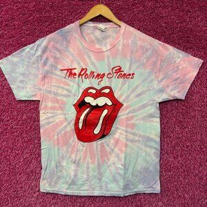 Rolling Stones pastel tie dye tshirt size large